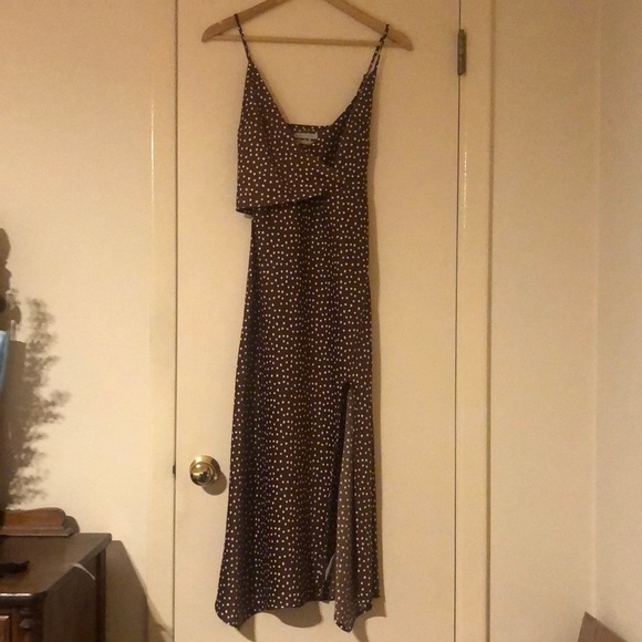 UO Kelly Surplice Midi Slip Dress - Picture 2 of 3